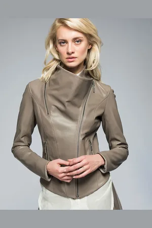AMERICO VESPUCCI Veste 100% Cuir grise