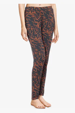 Femilet Pantalon de pyjama Volcano imprimé noir/orange