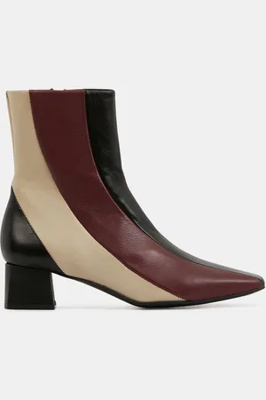 Galeries Lafayette Bottines Tricolores multicolore - Talon 4 cm
