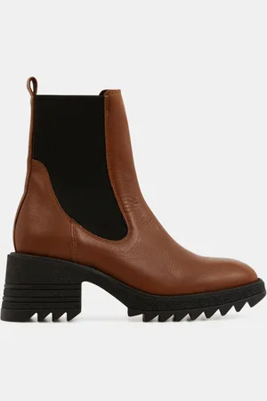 Galeries Lafayette Chelsea boots en Cuir - Talon 6 cm