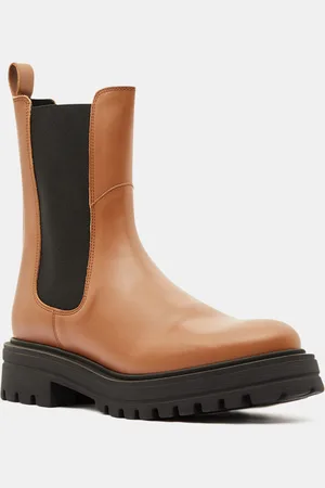 Galeries Lafayette Chelsea boots en Cuir semelle épaisse - Talon 4,5 cm