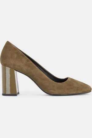 Galeries Lafayette Escarpins en Cuir bi-matière - Talon 8,5 cm