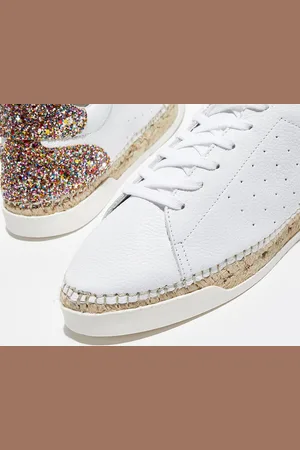 Canal Saint Martin Baskets espadrilles en Cuir Lancry glitter blanc/multicolore
