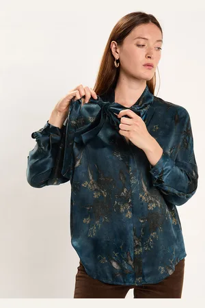 Lauren Vidal Chemise en Soie mélangée Moon