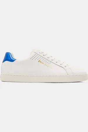 Palm Angels Sneakers en Cuir Palm 1 blanc/bleu