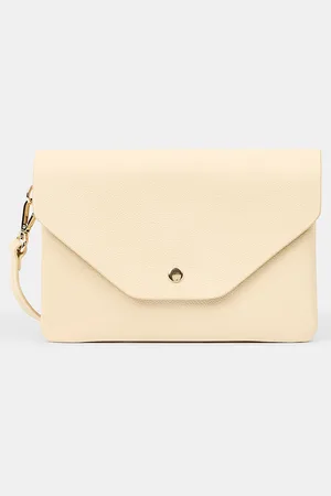Galeries Lafayette Sac bandoulière en Cuir Pt Arthur G blanc/gris - 16x25x5 cm