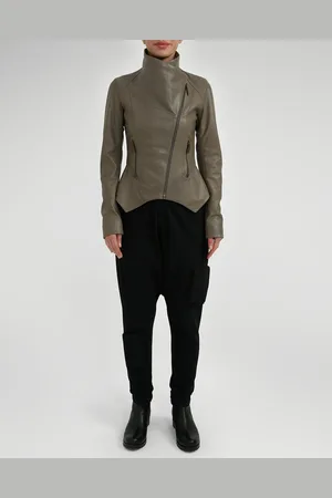AMERICO VESPUCCI Veste 100% Cuir grise