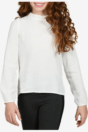 Molly Bracken Blouse fluide col festonné écrue