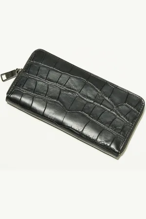 Coach Compagnon Homme en Cuir croco Accordion - 9.9x18.9 cm