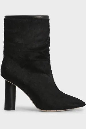 IRO Bottines en Cuir de Veau Sokany noires - Talon 8 cm