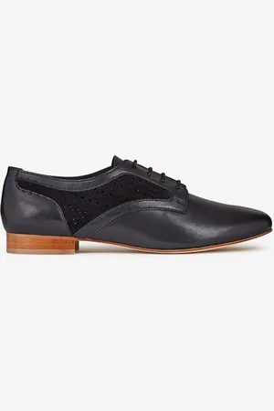 Mellow Yellow Derbies en Cuir Fosse noires
