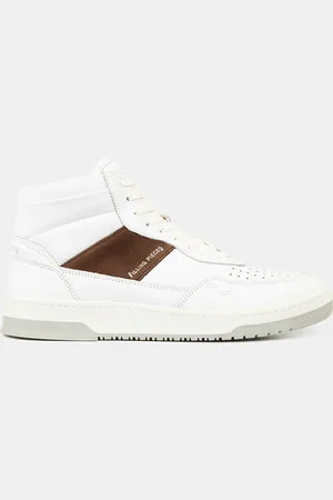 Filling pieces Baskets en Cuir Mid Ace Spin blanc/marron