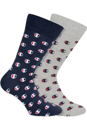Champion 2 Paires de Chaussettes Legacy bleu marine/gris