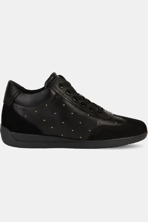 Geox Baskets en Cuir & Velours de Cuir Myria noires