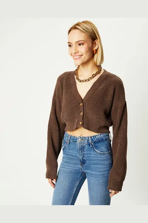 Urban Outfitters Cardigan cropped Washed Rib