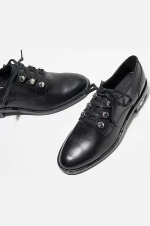 What For Derbies en Cuir Baltazar noires