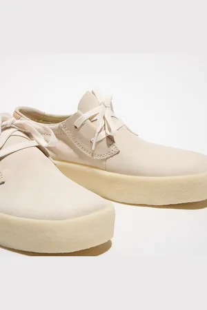 Clarks Derbies en Velours de Cuir Ashcott Cup écrues