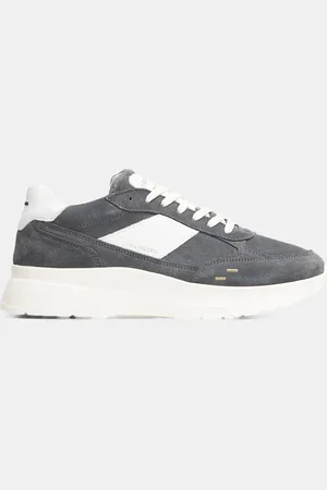 Filling pieces Baskets en Velours de Cuir Jet Runner gris/blanc