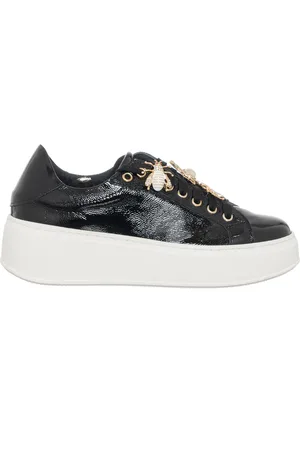 Loretta Pettinari Sneakers en Cuir Osta noir/blanc