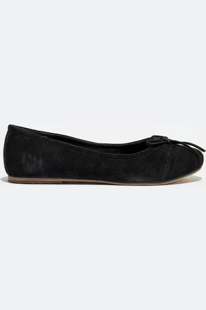 Superga Ballerines en velours de cuir noires