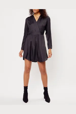 See u soon Robe satinée Naomie noire