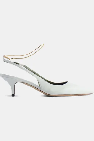 Maria Luca Slingbacks en Cuir blancs - Talon 6 cm