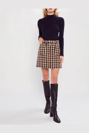 Scotch&Soda Jupe Mini Tweed à Carreaux