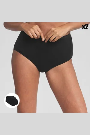 Playtex 2 Culottes en Coton Bio noires