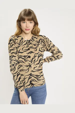 Scotch&Soda Cardigan en Laine mélangée beige/noir