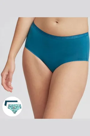 Playtex 3 Culottes taille midi Coton Bio bleues