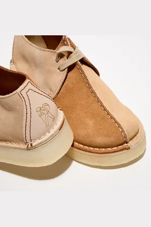 Clarks Derbies en Velours de Cuir Desert Trek marron/beige