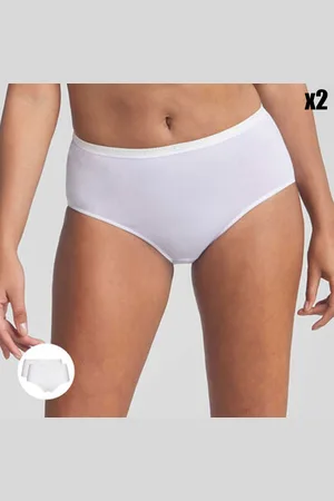Playtex 2 Culottes en Coton Bio blanches