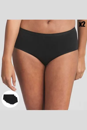 Playtex 2 Culottes en Coton Bio noires