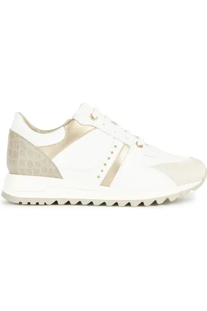 Geox Baskets en Cuir Tabelya blanc/beige