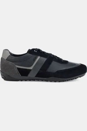 Geox Baskets en Cuir Wells bleu/gris