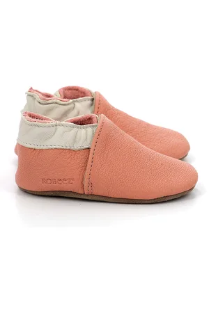 Robeez Chaussons en Cuir Milord rose pâle