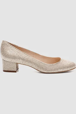 COSMOPARIS Ballerines Jim dorées - Talon 3 cm