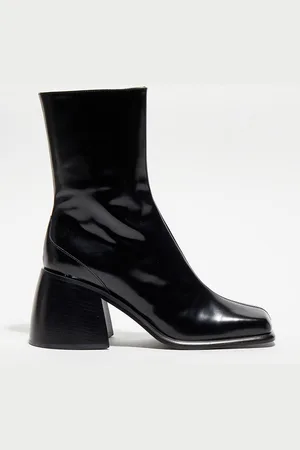 Wandler Bottines en Cuir Ella noires - Talon 8,5 cm