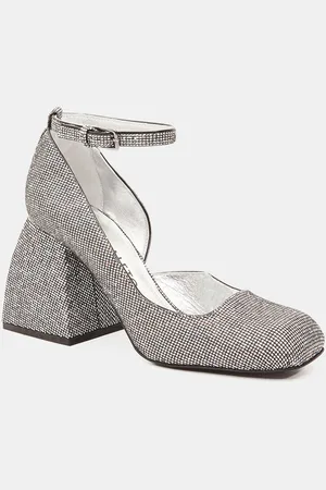 NODALETO Escarpins à Strass Alba argentés - Talon 9 cm