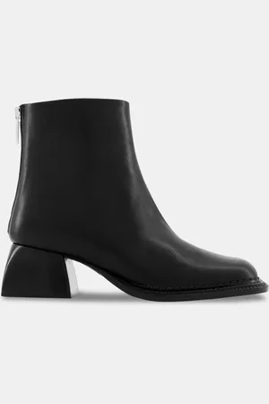 NODALETO Bottines en Cuir Line noires - Talon 5 cm