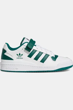 adidas Baskets en Cuir Forum Low blanc/vert