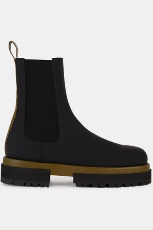 Maria Luca Chelsea Boots en Velours de Cuir Augusta noires