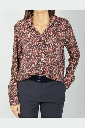 Lauren Vidal Chemise en Soie mélangée Soan imprimée étoile rouge/noir