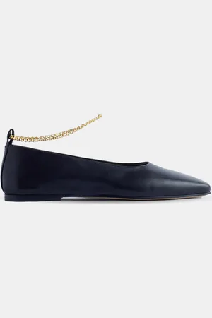 Maria Luca Ballerines en Cuir noires