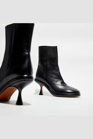 Wandler Bottines en Cuir June noires - Talon 8 cm
