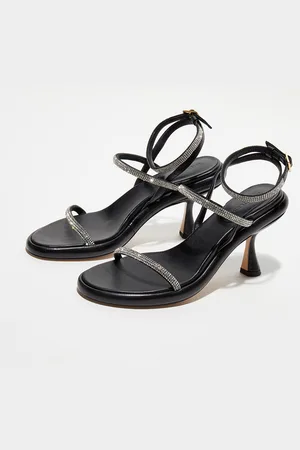 Wandler Sandales en Cuir June noires - Talon 9 cm