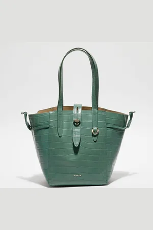 Furla Sac porté épaule en Cuir Net M vert d