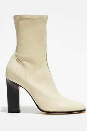 Wandler Bottines en Cuir Lesly beiges - Talon 9,5 cm