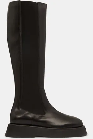 Wandler Bottes en Cuir Rosa noires