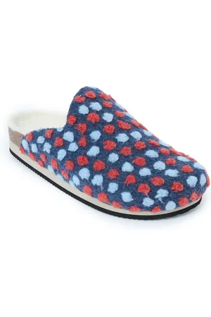 Mandel Chaussons Angel Dots bleu marine/bleu ciel/rose